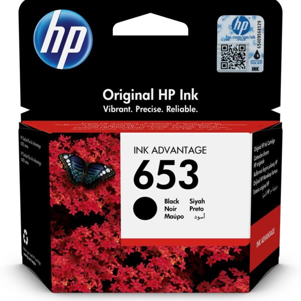 HP 653 Γνήσιο Μελάνι Εκτυπωτή InkJet