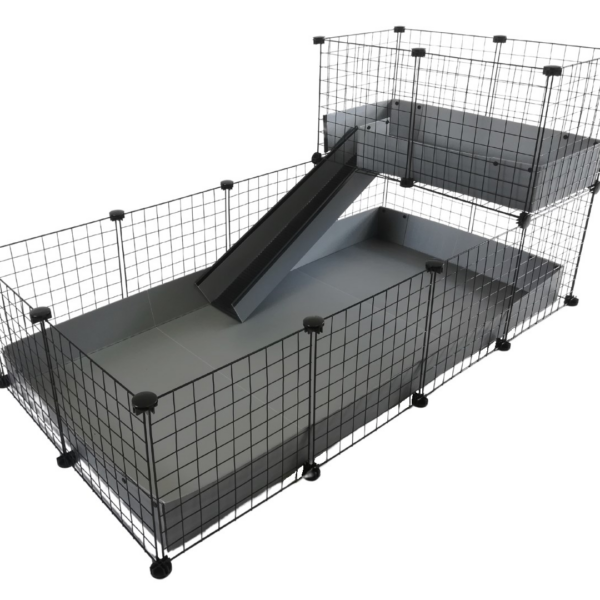 C&C Modular Cage 4x2μ. & Loft 2x1μ. Γκρι xx