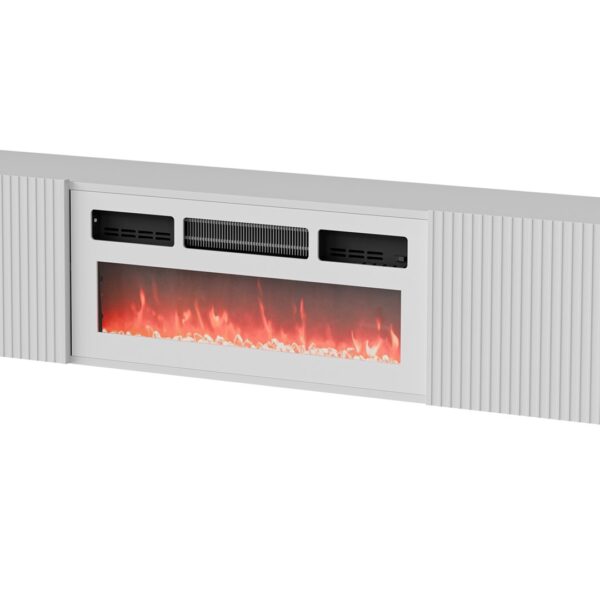 Cama RTV ROTA 183x35x37 white matt + white mantelpiece