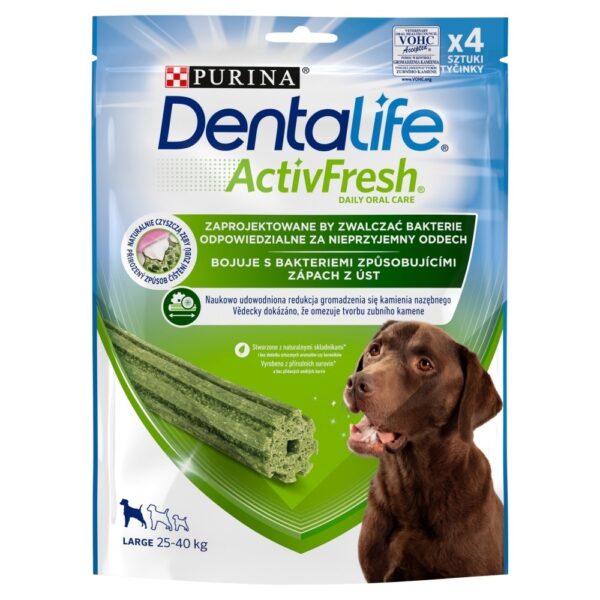 Purina Dentalife Activfresh Large Οδοντική Λιχουδιά Σκύλου κατά της Κακοσμίας 4τμχ