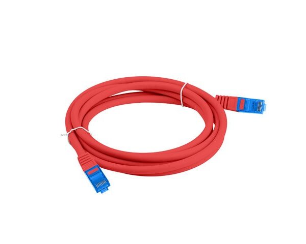 Lanberg S/FTP Cat.6a Καλώδιο Δικτύου Ethernet 0.5m Κόκκινο