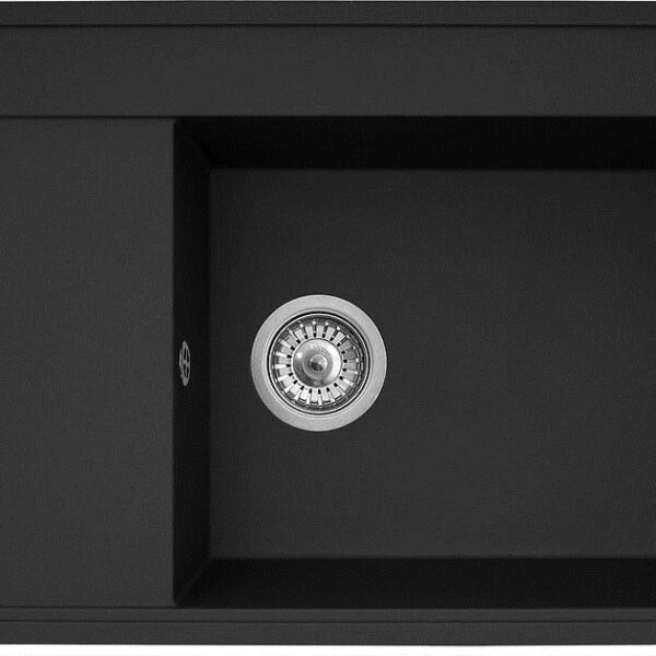 Pyramis Camea Ένθετος Νεροχύτης από Συνθετικό Γρανίτη Μ79xΠ50cm Μαύρος