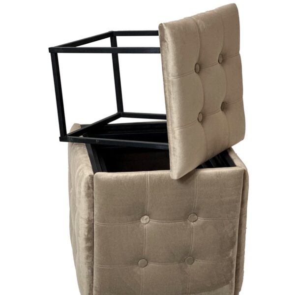 Puff-transformer 5in1 - 5 stools in 1 pouffe cappuccino velvet 2284