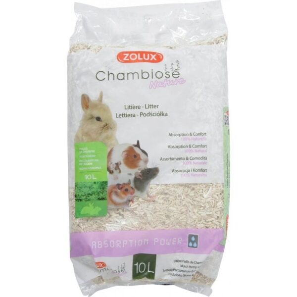 Zolux Chambiose Nature Ροκανίδια για Κλουβί Τρωκτικών 10lt