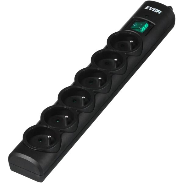 Ever Optima Πολύπριζο 6 Θέσεων με Διακόπτη και Καλώδιο 3m