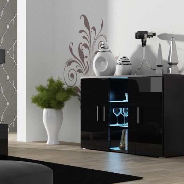 Cama sideboard 120 cm SOHO S7 black/black gloss