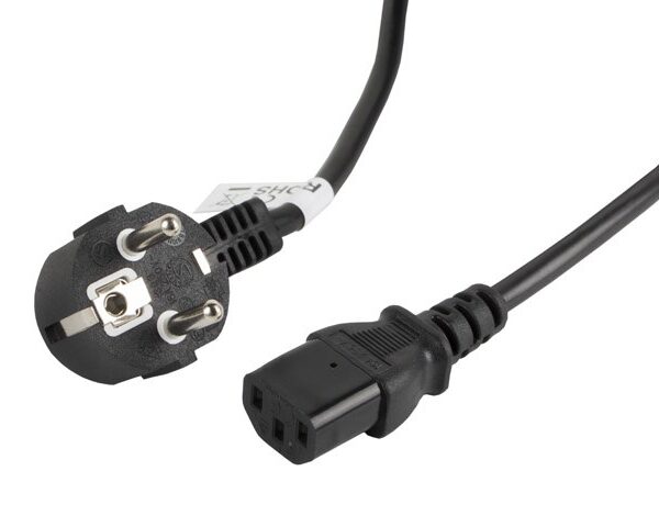 Lanberg IEC C13 - Schuko Cable 3m Μαύρο (CA-C13C-11CC-0030-BK)