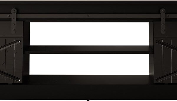 Έπιπλο Τηλεόρασης Ξύλινο Black/black Gloss Μ200xΠ56.7xΥ35cm