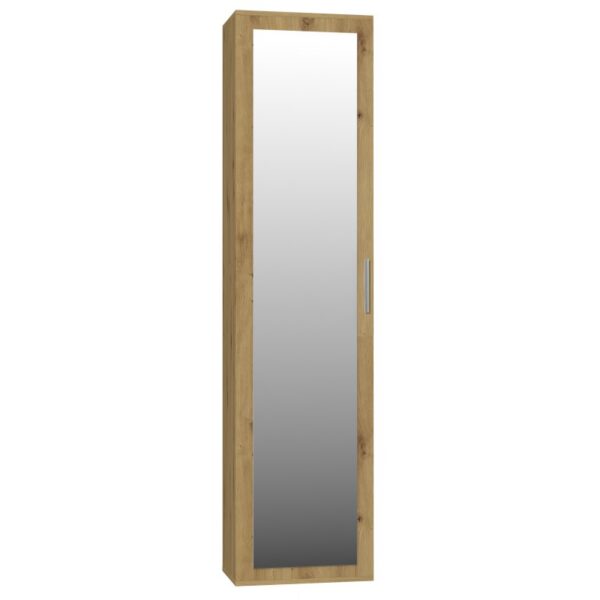 Μονόφυλλη με Καθρέπτη Duo 50x35x180cm Oak