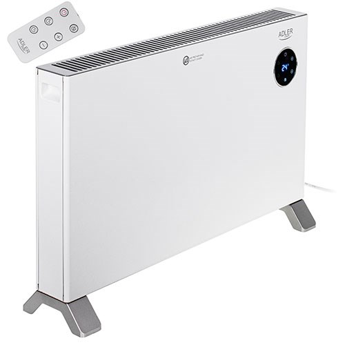 Adler Θερμοπομπός Δαπέδου 2000W με Ηλεκτρονικό Θερμοστάτη Λευκός