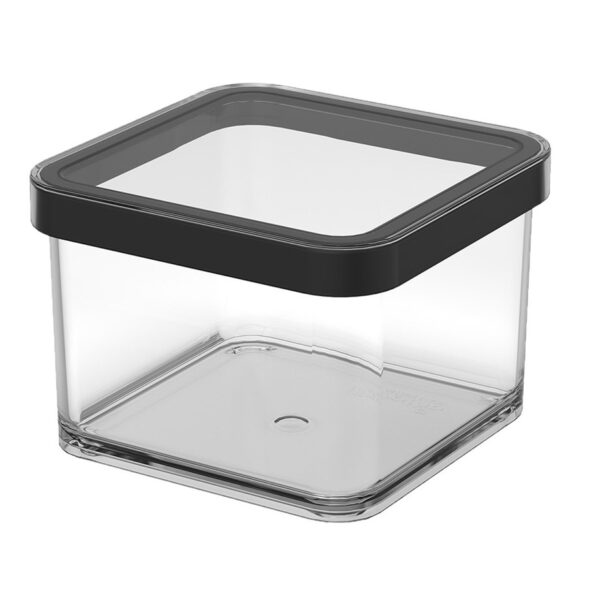 Rotho Babydesign Loft Κουτί Γενικής Χρήσης με Καπάκι Γυάλινο Μαύρο 500ml