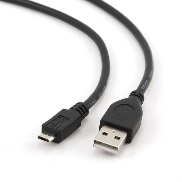 Gembird Regular USB 2.0 to micro USB Cable Μαύρο 2m (GM-MICROUSB-2M) 1τμχ