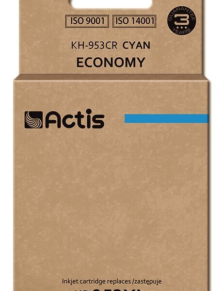 Actis Συμβατό Μελάνι Εκτυπωτή InkJet HP 953XL F6U16AE 25ml Κυανό