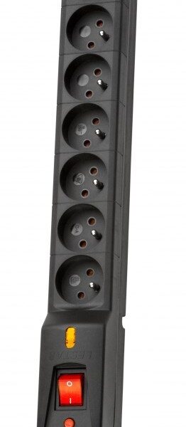 LESTAR LX 810 G-A 1.M power extension 1.5 m 230 AC outlet(s) Indoor Black