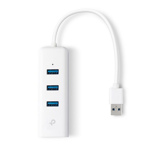 TP-LINK UE330 v2 USB 3.0 Hub 3 Θυρών με σύνδεση USB-A / Ethernet Λευκό