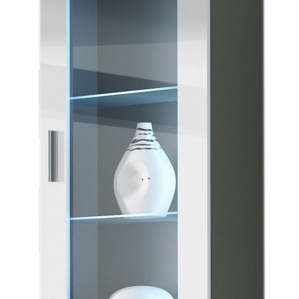 Επιδαπέδια Βιτρίνα Σαλονιού με Τζάμι Sz/bi 29x60x115cm