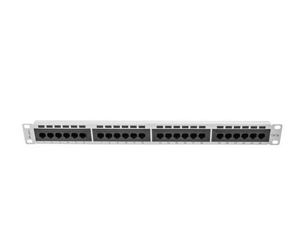 Lanberg Patch Panel για Rack 1U 19" 24 Θυρών cat5e Γκρι