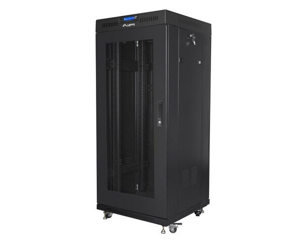 Lanberg Επιδαπέδια Καμπίνα Rack 27U 60x60cm Μαύρο FF01-6627-23BL