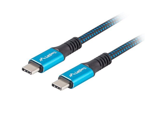 Lanberg USB 2.0 USB-C male - USB-C 100W 0.5m (CA-CMCM-45CU-0005-BK)
