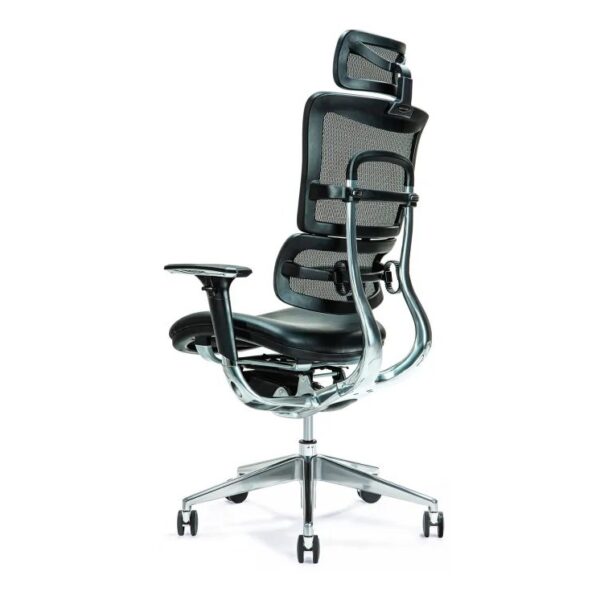 Καρέκλα Γραφείου με Ανάκλιση και Ρυθμιζόμενα Μπράτσα Μαύρη ERGOhome