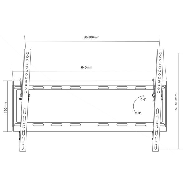 Maclean MC-605 TV Bracket Wall Holder Mount Monitor 32'' - 70" VESA Adjustable Universal 55kg