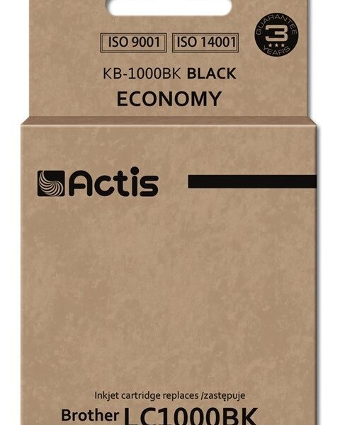 Actis Συμβατό Μελάνι Εκτυπωτή InkJet Brother LC1000BK 36ml Μαύρο