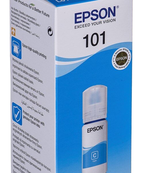 Epson 101 Γνήσιο Μελάνι Εκτυπωτή InkJet Κυανό (C13T03V24A)