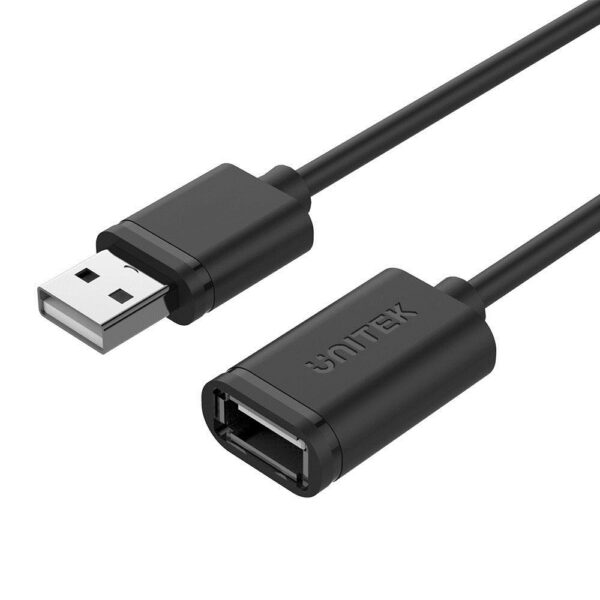 Unitek USB 2.0 Cable USB-A male - USB-A female Μαύρο 2m (Y-C450GBK)