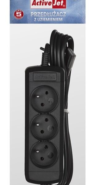 Active Jet 3GNU-1.5M-C Πολύπριζο 3 Θέσεων με Καλώδιο 1.5m