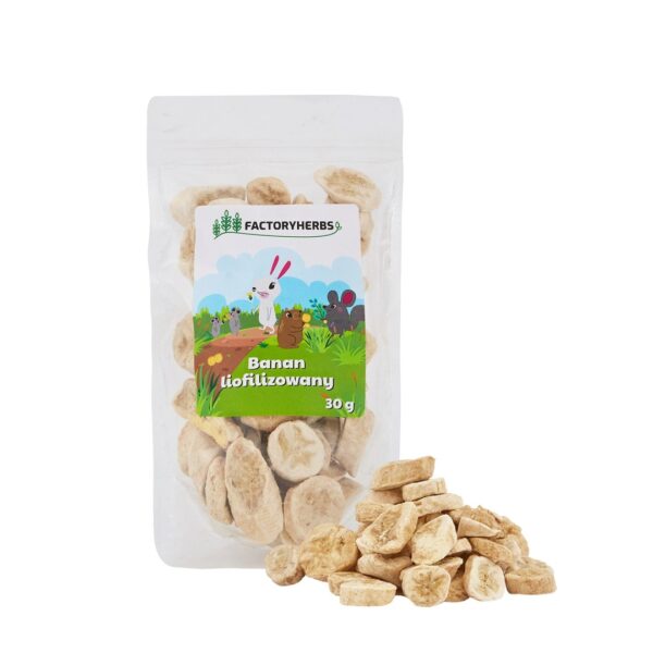 Factory Herbs Freeze-dried Banana Treat Rodents Rabbits 30g