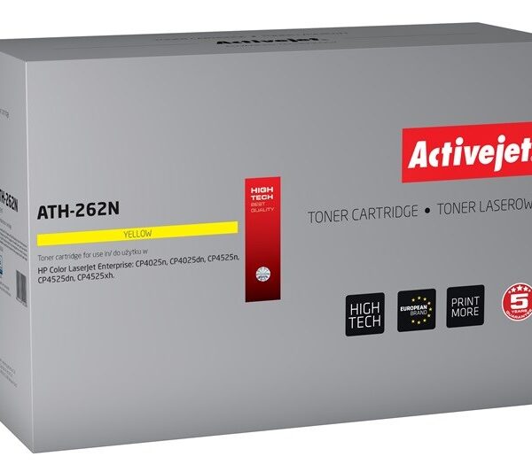 Active Jet Συμβατό Toner για Laser Εκτυπωτή HP 648A CE262A 11000 Σελίδων Κίτρινο