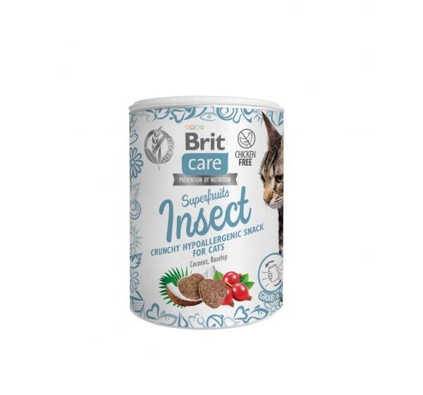 Brit Care Superfruit Λιχουδιές Σνακ Insect για Ενήλικες Γάτες 100gr