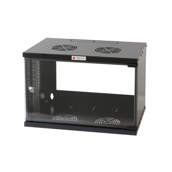 Techly 19" 6U D450 Επιτοίχια Καμπίνα Rack 6U Μαύρο I-CASE EL-1006B45