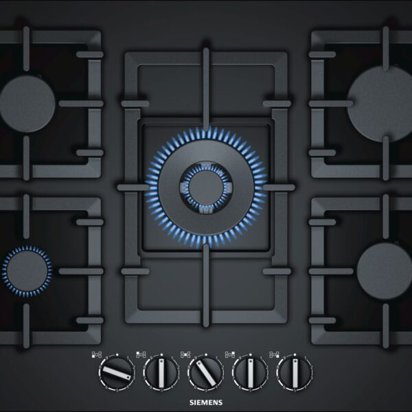 Siemens EP7A6QB90 hob Black Built-in Gas 5 zone(s)