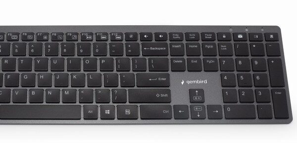 Gembird KBS-ECLIPSE-M500 Ασύρματο - Σετ με Ποντίκι Αγγλικό US