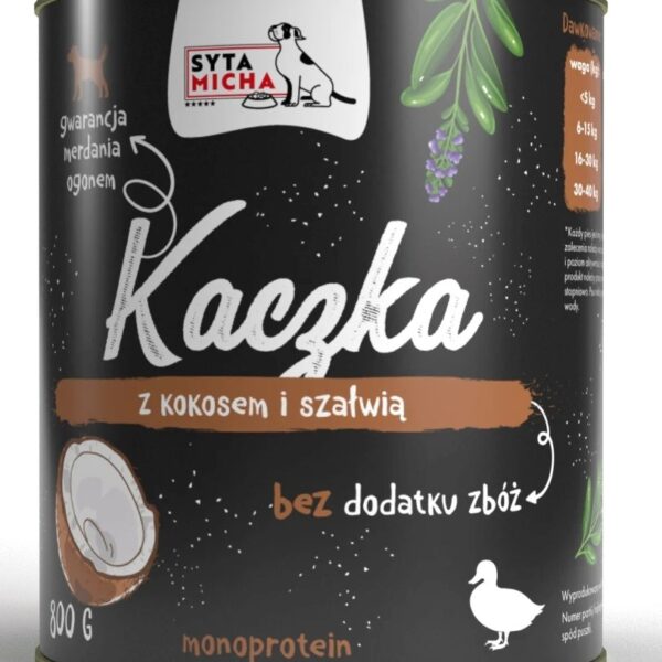 SYTA MICHA Duck with coconut and sage - wet dog food - 800g