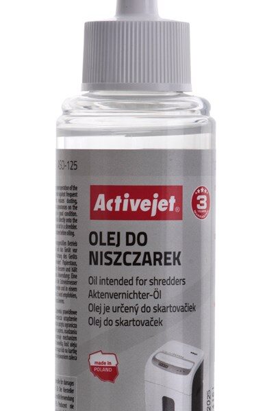 Active Jet Shredder Oil Αλοιφή Λιπαντικό Συντήρησης Καταστροφέα Εγγράφων 125ml
