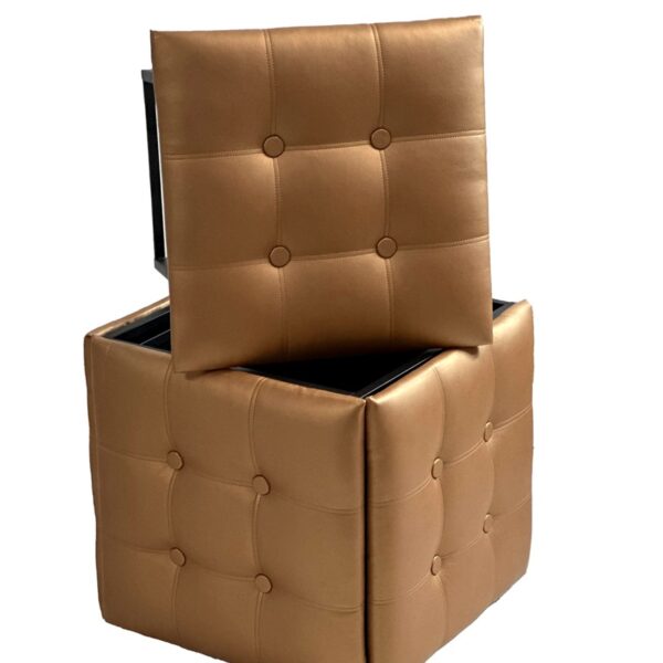 5-in-1 pouffe-transformer - 5 stools in 1 pouffe camel eco leather