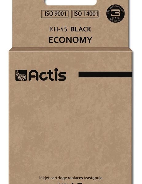 Actis Συμβατό Μελάνι Εκτυπωτή InkJet HP 45 51645A 50ml Μαύρο