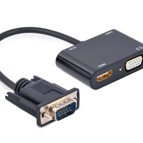 Cablexpert VGA male σε HDMI / VGA female 1τμχ (A-VGA-HDMI-02)
