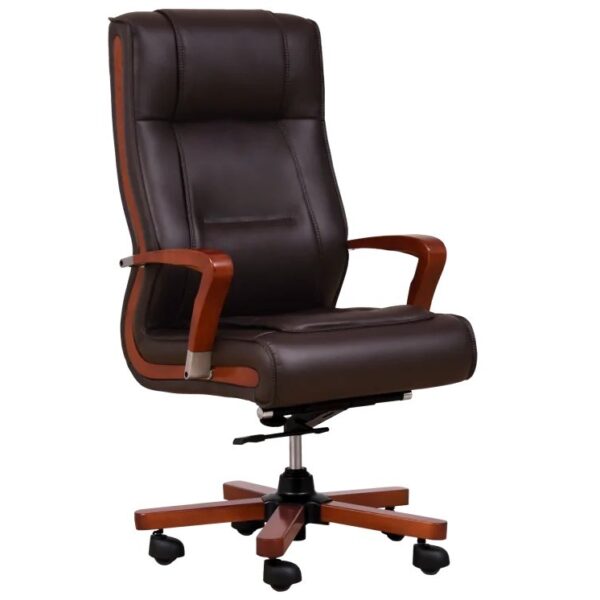 AMBASSADOR brown leather armchair