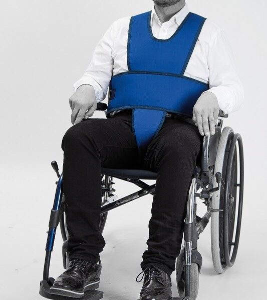 5-point restraint strap for wheelchairs L