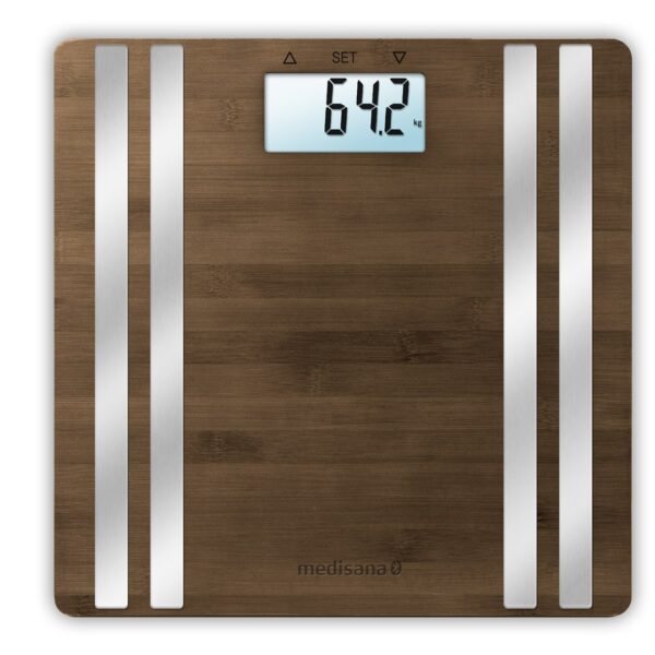 Medisana BS 552 Bamboo Smart Ζυγαριά με Λιπομετρητή & Bluetooth σε Καφέ χρώμα