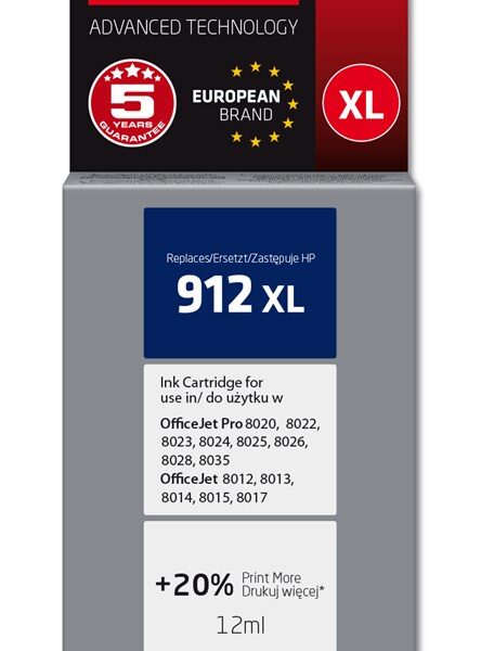 Active Jet Συμβατό Μελάνι Εκτυπωτή InkJet HP 912XL 3YL82AE 990 Σελίδων 12ml Ματζέντα