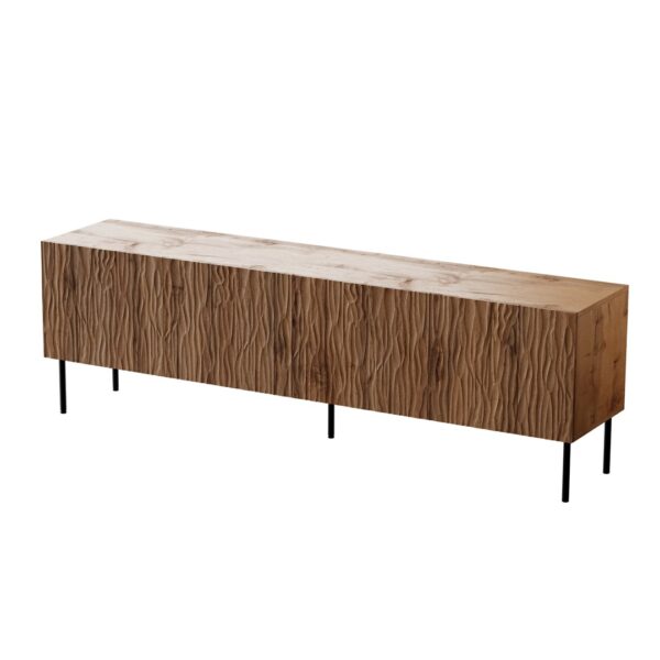 Έπιπλο Τηλεόρασης Ξύλινο Μαύρο Μ190xΠ40.5xΥ59.5cm