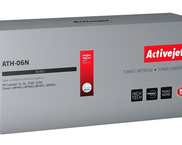 Active Jet Συμβατό Toner για Laser Εκτυπωτή HP 06A C3906A / Canon EP-A 2800 Σελίδων Μαύρο