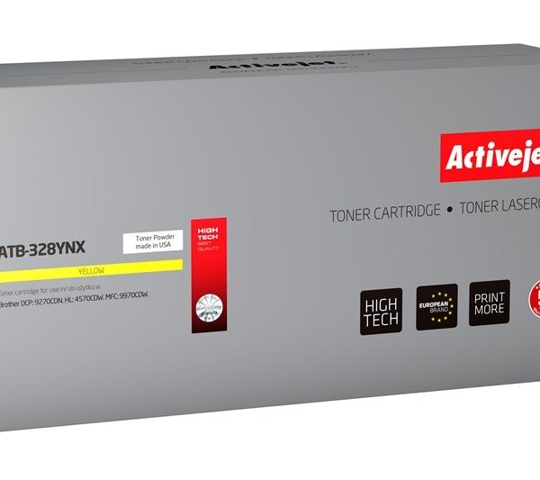 Active Jet Συμβατό Toner για Laser Εκτυπωτή Brother TN-328Y 6000 Σελίδων Κίτρινο