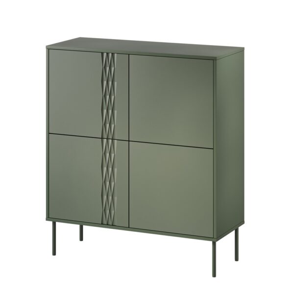 Cama 4D chest of drawers TRESSE 100x40x110 matte green