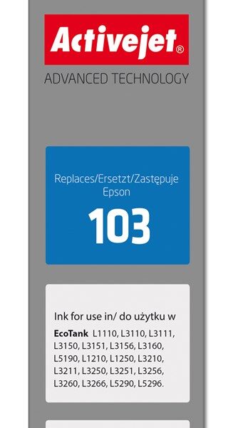 Active Jet Συμβατό Μελάνι Εκτυπωτή InkJet Epson 103 C13T00S44A 70ml Κίτρινο