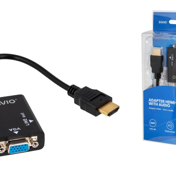 Savio HDMI male σε VGA female 1τμχ (CL-23)
